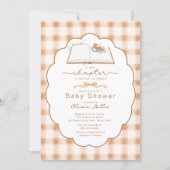 Invitation New Chapter Neutral Book Baby Shower Invite (Devant)