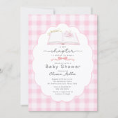 Invitation New Chapter Pink Book Baby Shower Invite (Devant)