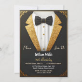 Invitation New Chic Suit Award Hommes Adulte Tuxedo 18e Anniv (Devant)