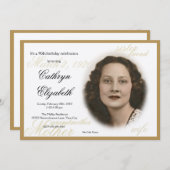 Invitation _New classique élégant d'invitation de photo (Devant / Derrière)