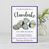 Invitation New England Clambake Beach Summer Seood Dinner (Debout devant)
