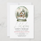 Invitation New Home Globe des neiges Noël Holiday Open House (Devant)