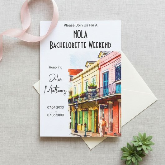 Invitation New Orleans Destination Bachelorette Weekend