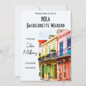 Invitation New Orleans Destination Bachelorette Weekend (Devant)