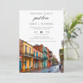 Invitation New Orleans Elopement Wedding Reception (Debout devant)