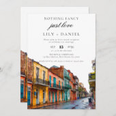 Invitation New Orleans Elopement Wedding Reception (Devant / Derrière)
