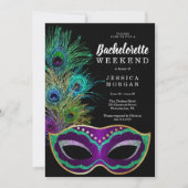Invitation New Orleans Mardi Gras Bachelorette (Devant)