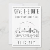 Invitation New Orleans Mariage Styliszed Skyline Enregistrer  (Devant)