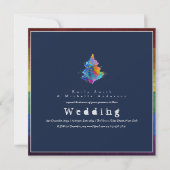 Invitation NEW Rainbow Christmas Tree LGBT Pride Gay Mariage (Devant)