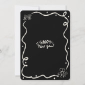 Invitation New Year Cheer Hand Drawn Doodle Cream Black Party (Dos)