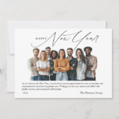 Invitation New Year Greetings Photo with Art Deco Greeting (Devant)