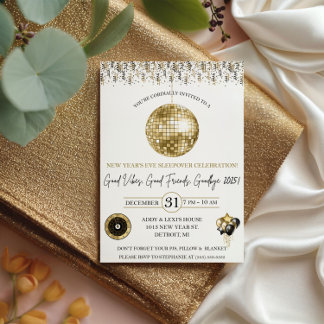 Invitation New Year's Eve, Kid's New Year's Eve Sleepover