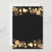 Invitation New Years Eve Party Gold Black Winter Wonder (Dos)