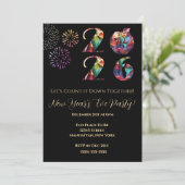 Invitation New Year's Eve Party Invitation-Colorful- (Debout devant)