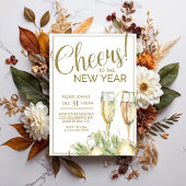 Invitation New Years Party, Cheers, Gold, Elegant 
