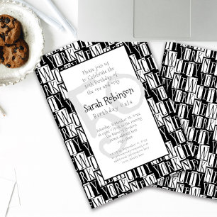 Invitation New York City 50e anniversaire fête Manhattan Styl