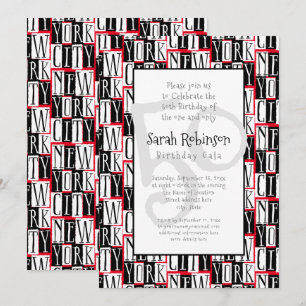 Invitation New York City 50e anniversaire Manhattan Chic