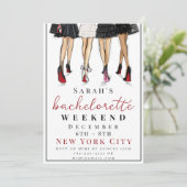 Invitation New York City Bachelorette Week-end Itinéraire Chi (Debout devant)