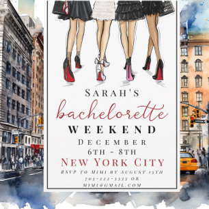 Invitation New York City Bachelorette Weekend Fashion Party