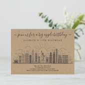 Invitation New York City Big Anniversaire Apple Party (Debout devant)