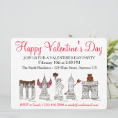 Invitation New York City NYC marque la Saint-Valentin (Debout devant)