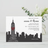 Invitation New York City Skyline Cityscape (Debout devant)