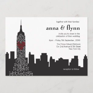 Invitation New York City Skyline Cityscape