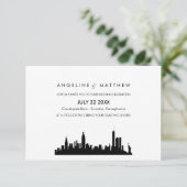 Invitation New York City Skyline Cityscape (Debout devant)