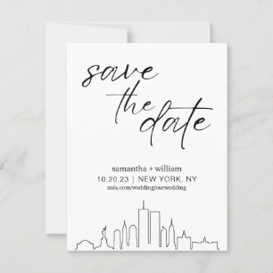 Invitation New York City Skyline MINIMALIST Enregistrer La Da