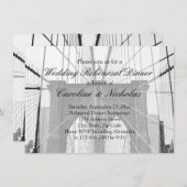 Invitation New York Mariage NYC Brooklyn Bridge (Devant / Derrière)
