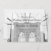Invitation New York Mariage NYC Brooklyn Bridge (Devant)