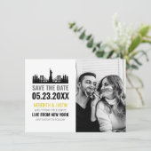 Invitation New York Skyline Enregistrer la date (Debout devant)