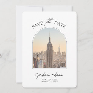 Invitation New York Skyline Wedding Enregistrer la date