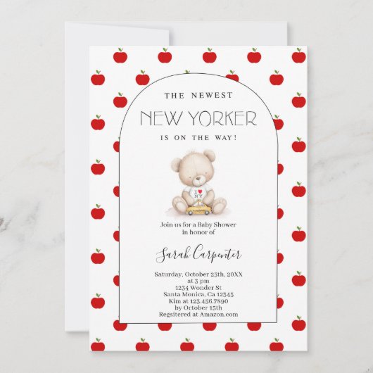 Invitation New York Themed Baby Shower (Devant)