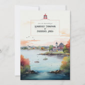 Invitation Newport, Rhode Island Destination Wedding (Devant)