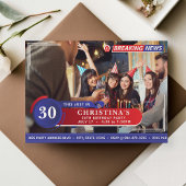 Invitation News Broadcast Photo 30th Birthday Party