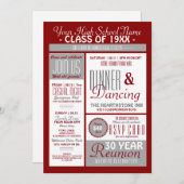 Invitation Newsletter Style Réunion du lycée (Devant / Derrière)