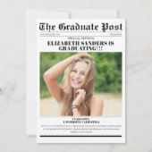 Invitation Newspaper Graduation with photos (Devant)