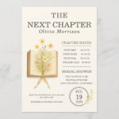 Invitation Next Chapter Begins QR Code Bridal Shower (Devant)