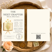 Invitation Next Chapter Begins QR Code Bridal Shower