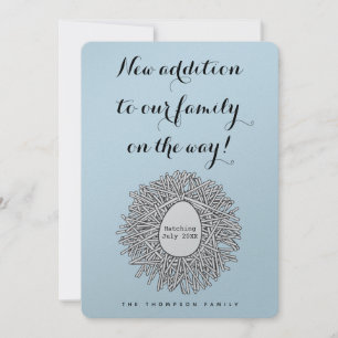 Invitation Nez mignon Monogramme bébé garçon Grossesse Faire-