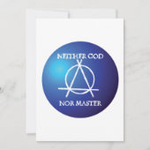 Invitation Ni Dieu, Ni Maître Symbole d'anarchie (Devant)