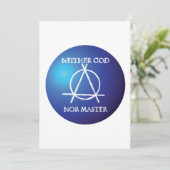 Invitation Ni Dieu, Ni Maître Symbole d'anarchie (Debout devant)