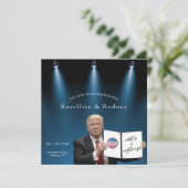 Invitation Nibbles Nightcaps Engagement Parti Trump Great (Debout devant)