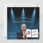 Invitation Nibbles Nightcaps Engagement Parti Trump Great (Devant)