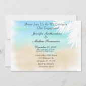 Invitation Nice Beach Scene Theme Engagement Party (Devant)