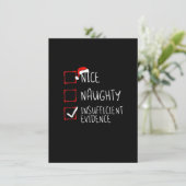 Invitation Nice Naughty Insufficient Evidence Christmas Santa (Debout devant)