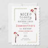 Invitation Nice S'mores Marshmallows Kids Xmas Birthday Party (Devant)