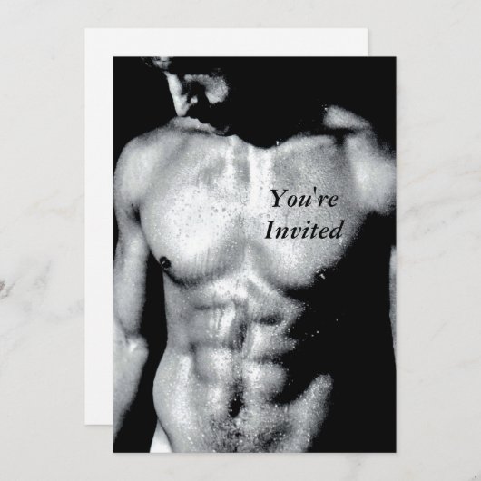 Invitation Nick Wet bw, tu es invité (Devant / Derrière)