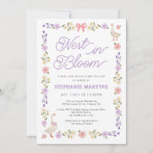 Invitation Nid d'oies fleurs sauvages dans le Baby shower en  (Devant)